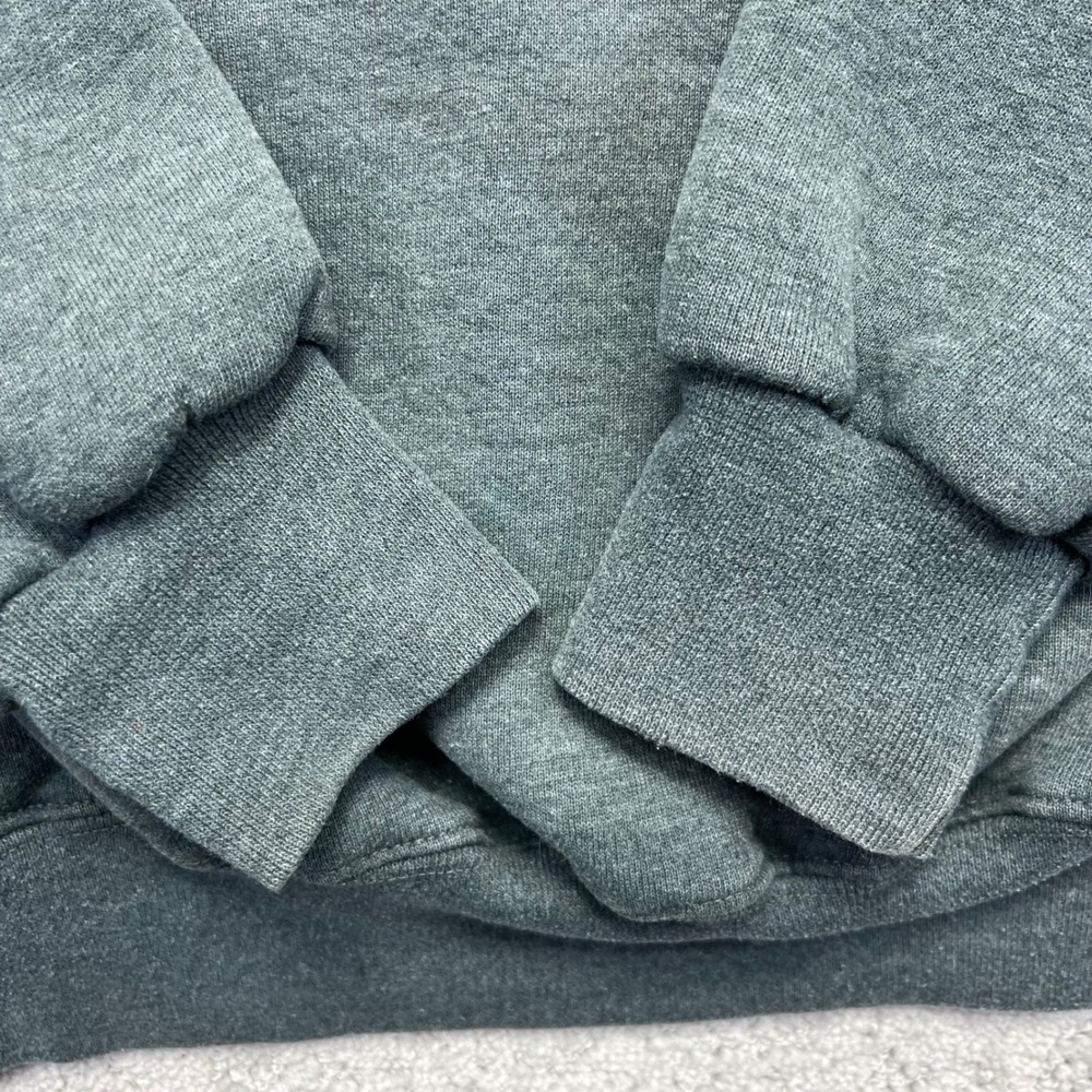 VINTAGE 90s Russell Athletic‎ Sweatshirt XL Grey Faded Blank 1/4 Zip Pullover - Picture 9 of 14